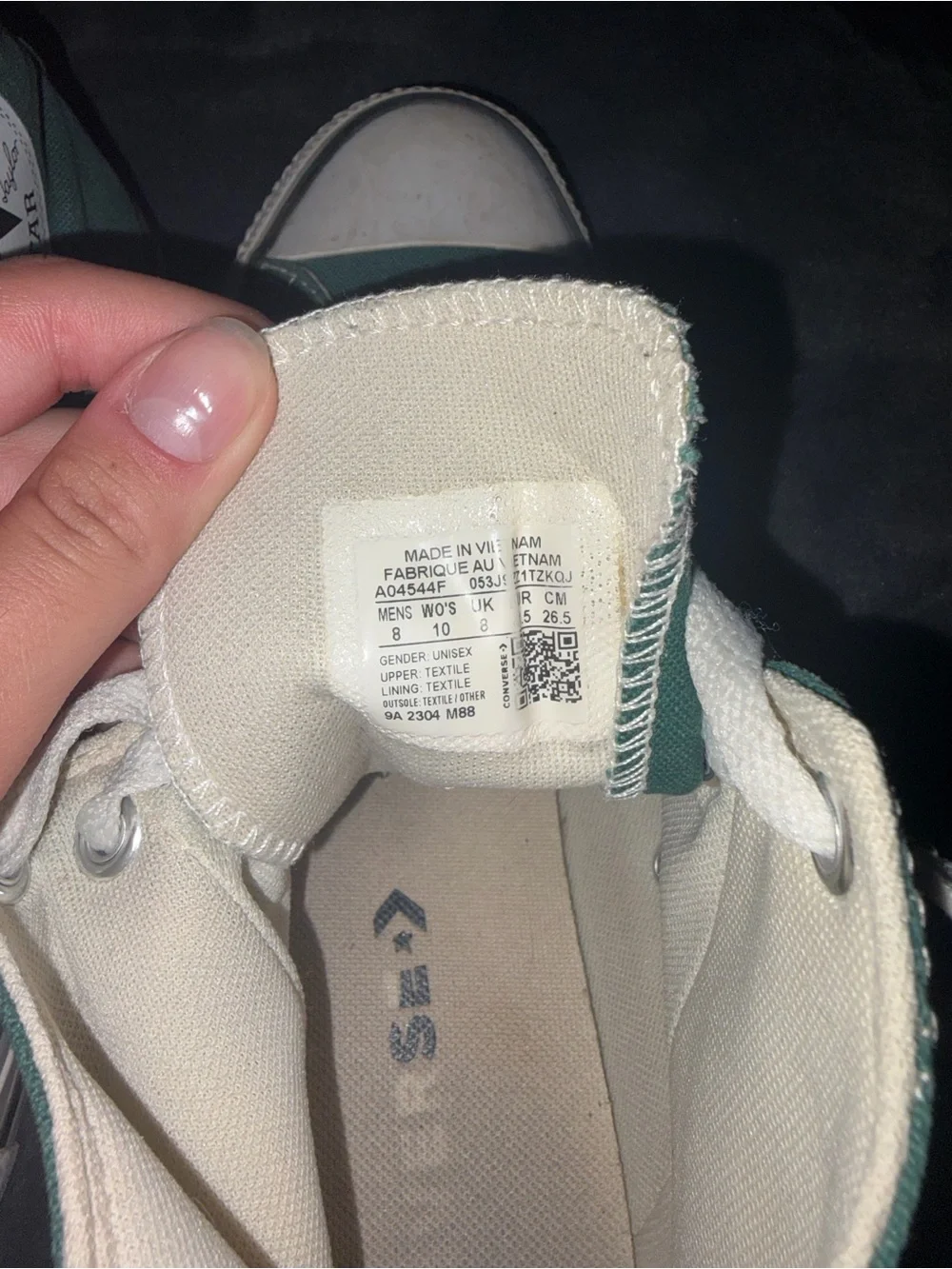 Converse Green High-Top Canvas Women’s Sneakers with White Accents